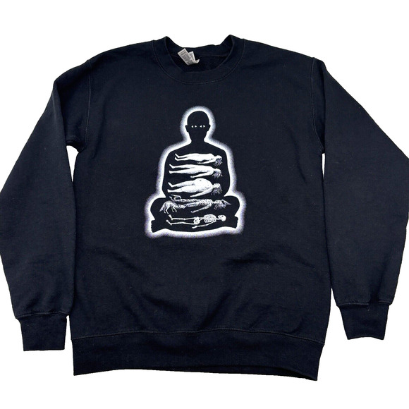 Stages of Decomposition Graphic Print on Black Heavy Blend Gildan Pullover Small - Picture 1 of 11